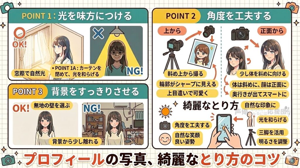プロフィール写真の綺麗な撮り方のコツ